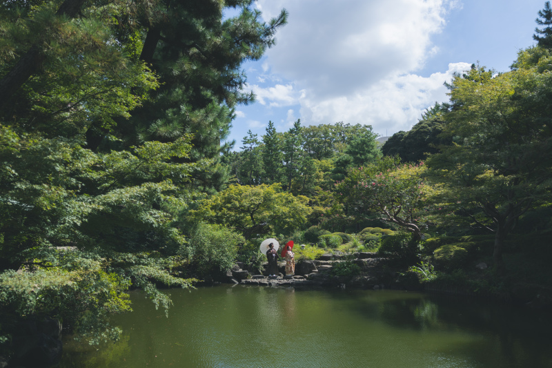 甘泉園公園&ハウススタジオでご撮影の和洋装プラン