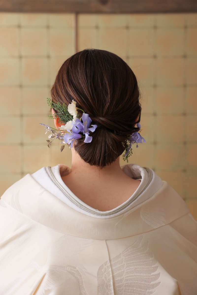 屋内庭園で和装撮影！