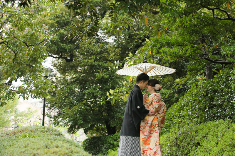 雨の甘泉園公園