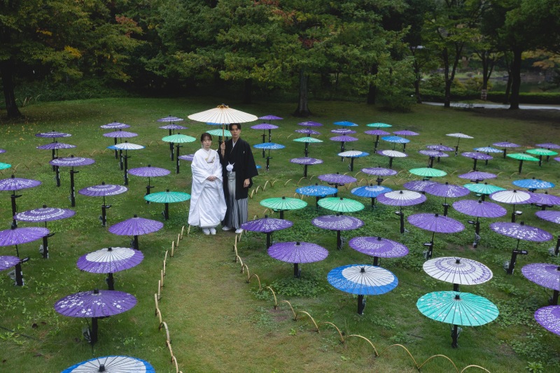 雨の昭和記念公園