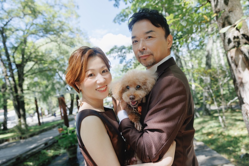 愛犬と一緒に！軽井沢タリアセンロケーション