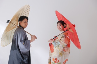 スタジオでの和装撮影