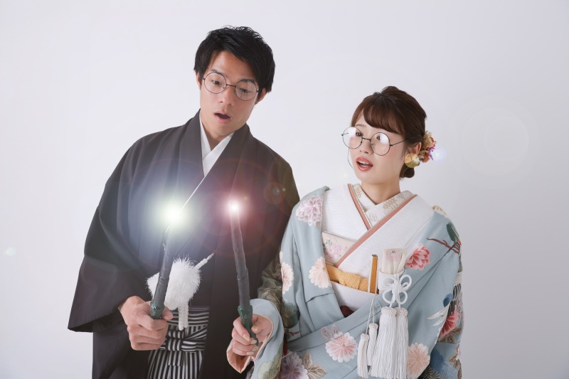 持ち込みの小物で可愛らしく！和装ハウススタジオ！