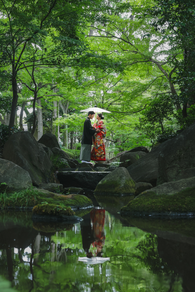 厳かな雰囲気でお写真が残せる【大田黒公園】