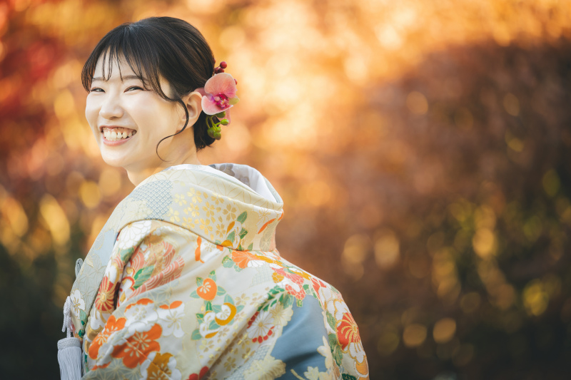 紅葉で目白庭園フォト