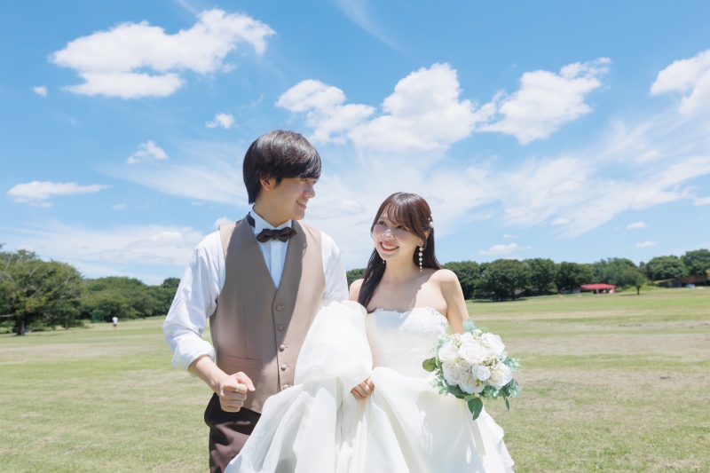 新緑の昭和記念公園でお二人らしく!