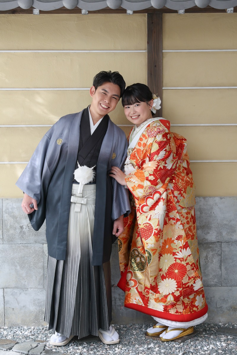 屋内庭園スタジオで色打掛も白無垢も叶える2着プラン♪