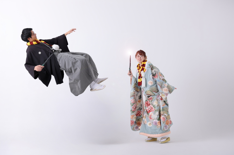 持ち込みの小物で可愛らしく！和装ハウススタジオ！