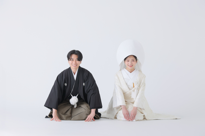  笑顔と溢れる和装スタジオフォト