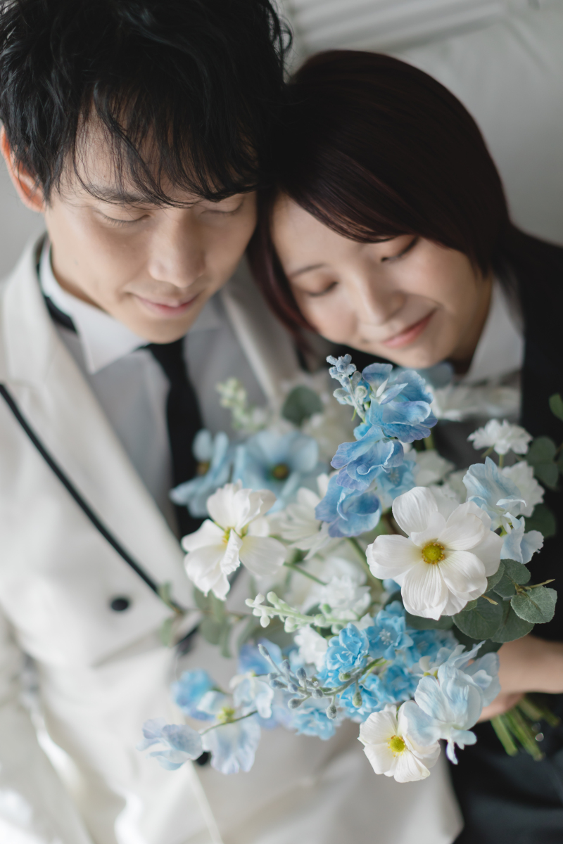 お二人ともタキシード姿での撮影