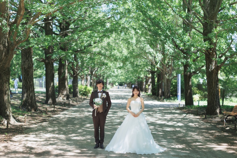 新緑の昭和記念公園でお二人らしく!