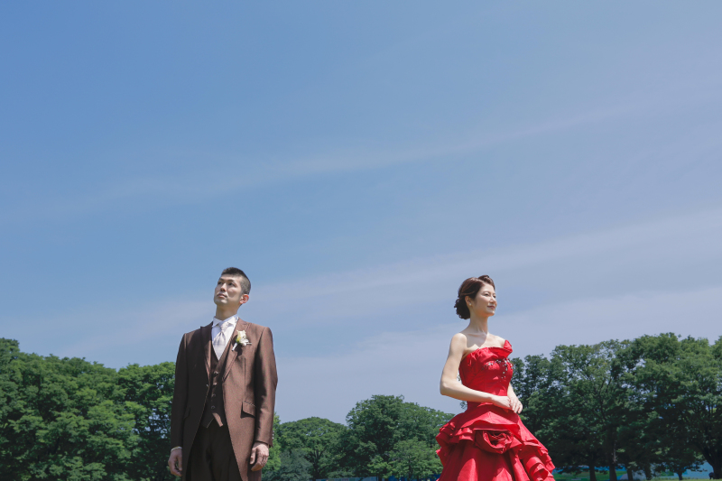 【緑に囲まれたお二人だけのウェディングフォト】〜代々木公園ロケーション〜
