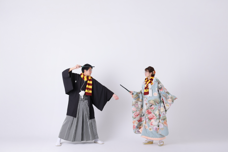 持ち込みの小物で可愛らしく！和装ハウススタジオ！