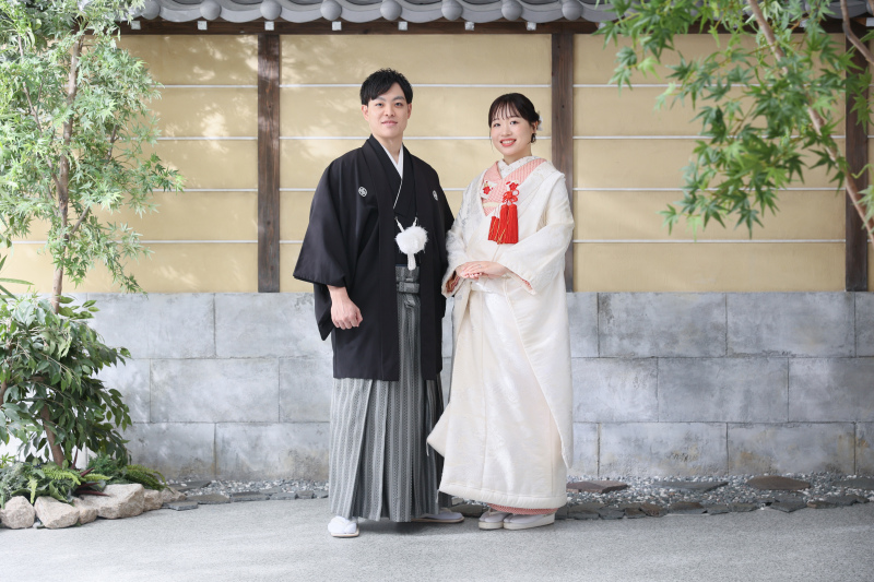 屋内庭園スタジオで！！特別な和装ウェディングフォト