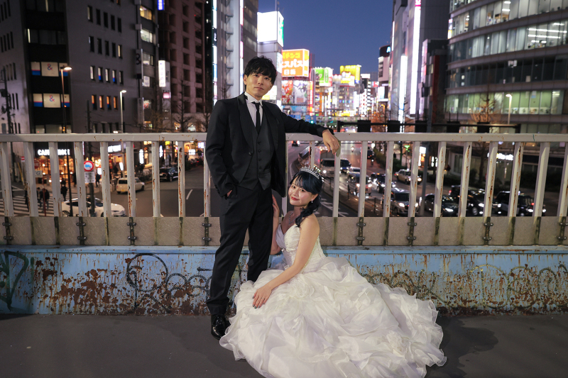 洋装ハウススタジオ→新宿周遊+和装屋内庭園スタジオ