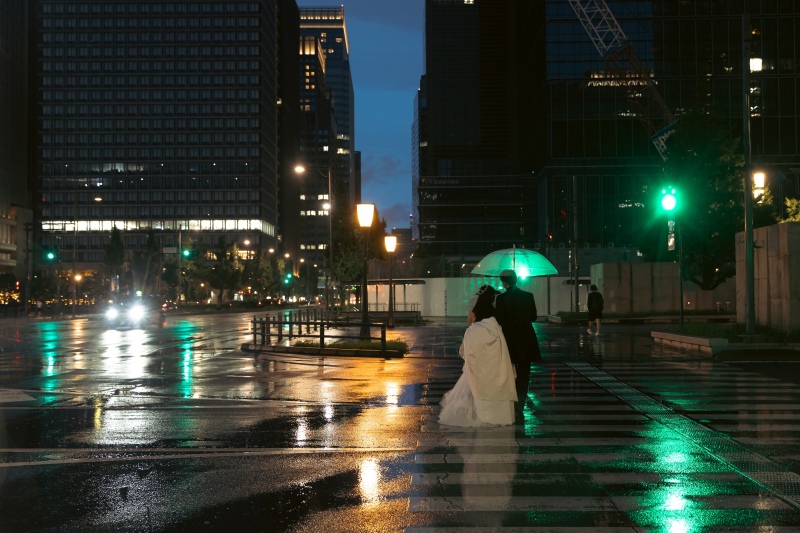 雨の日の東京駅