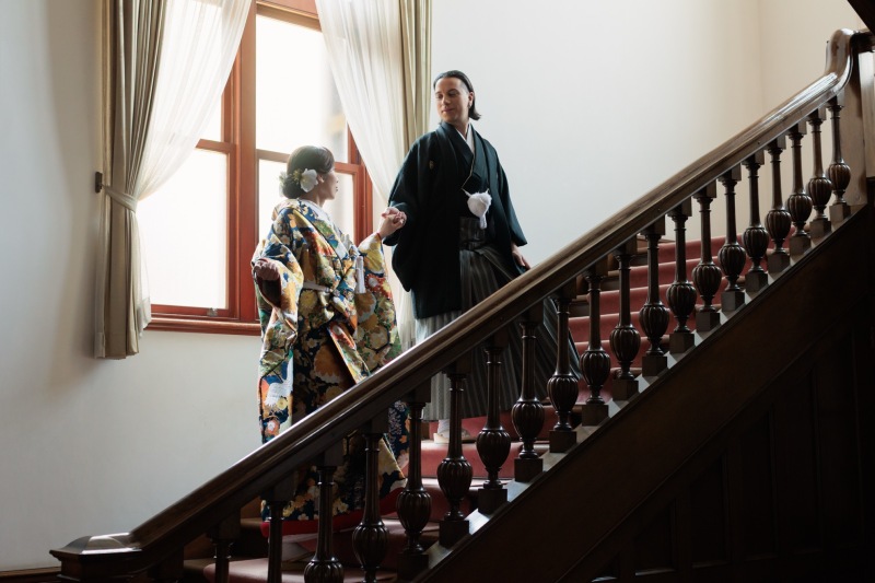 和装でも撮影できる旧古河邸