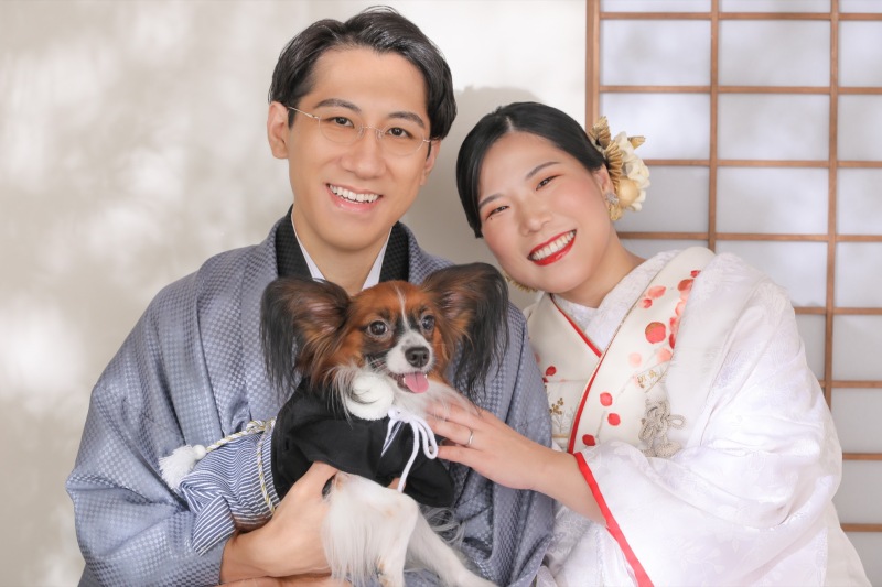 素敵な和装コーディネートでワンちゃんと一緒に！