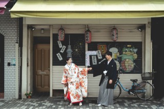 お二人の馴染みの地で!和装ロケーション