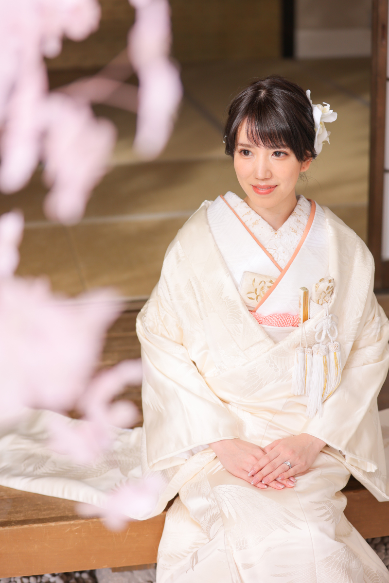 桜を使った屋内庭園