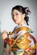 イエベ秋和装コーディネート