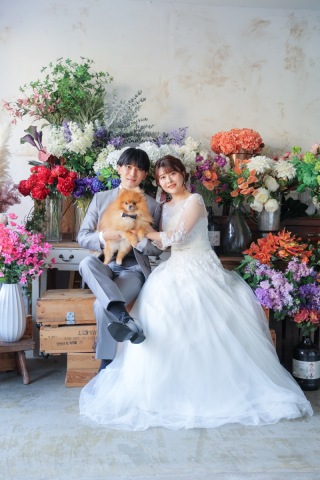 ワンちゃんと一緒に♫洋装撮影