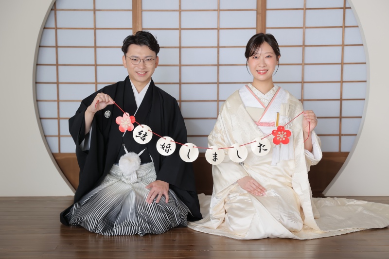 愛犬と残す和装スタジオフォト！