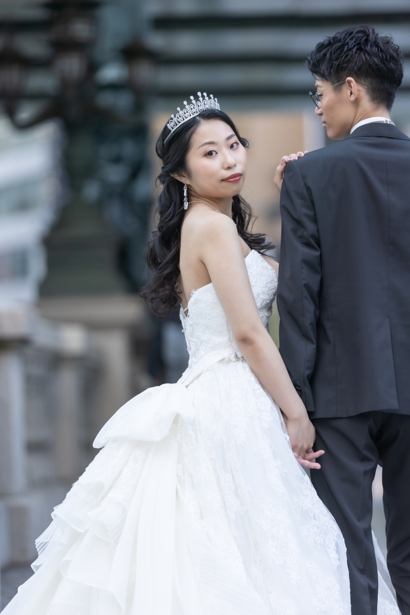 ドレスに合わせたヘアメイク