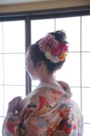 洋髪スタイルで綿帽子☆