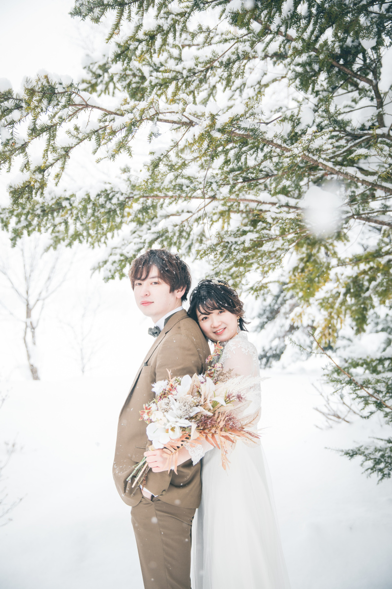 雪景色での前撮り撮影　〜北海道スタジオSOLA〜