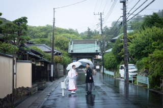 雨の日だからこそ出会う景色　妙本寺撮影