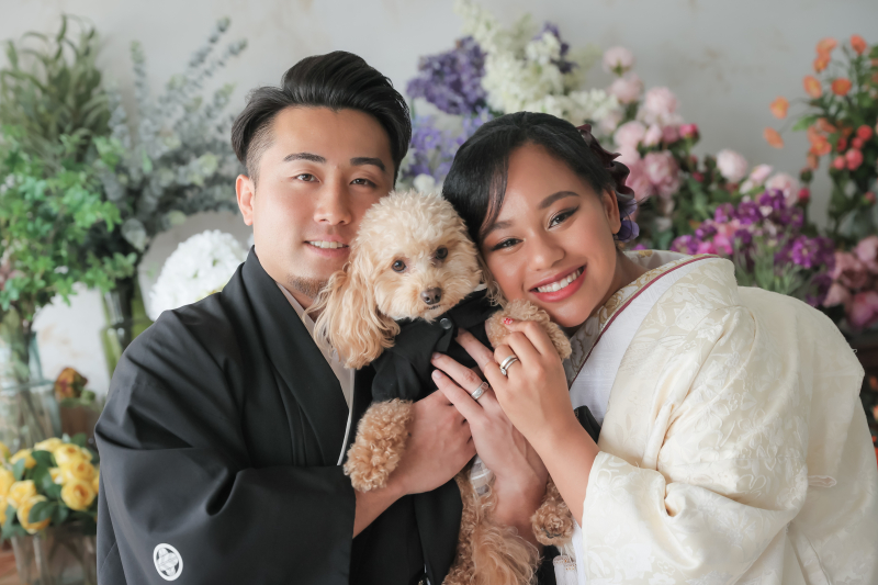 愛犬と和装ハウススタジオ