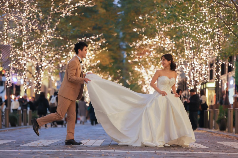 屋内庭園スタジオ+洋装東京周遊ロケーション撮影満喫!