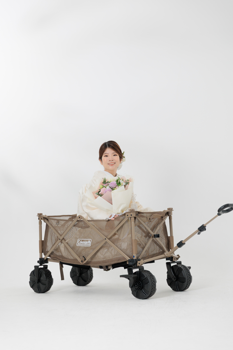 スタジオでキャンプ風フォト