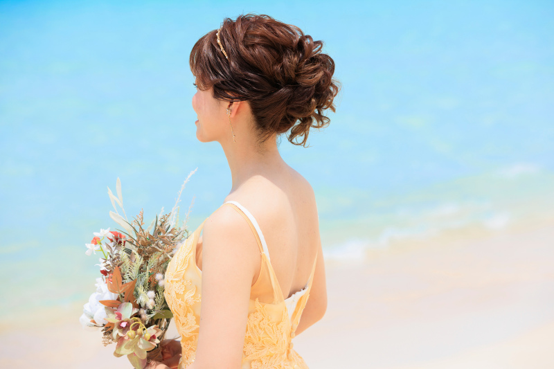【リゾートロケーション撮影ヘアスタイル】