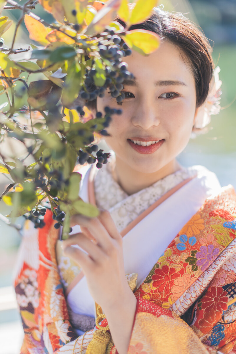 春の和装ヘアメイク