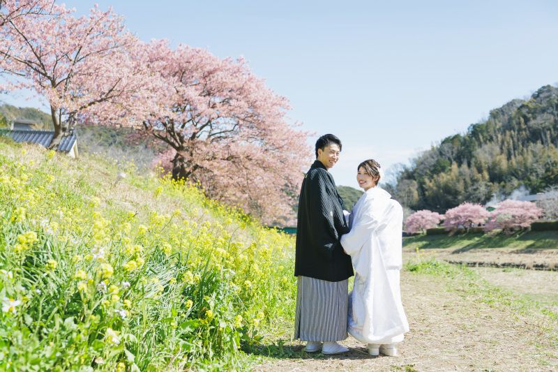 早咲きの桜のもとで【河津桜ロケーション】
