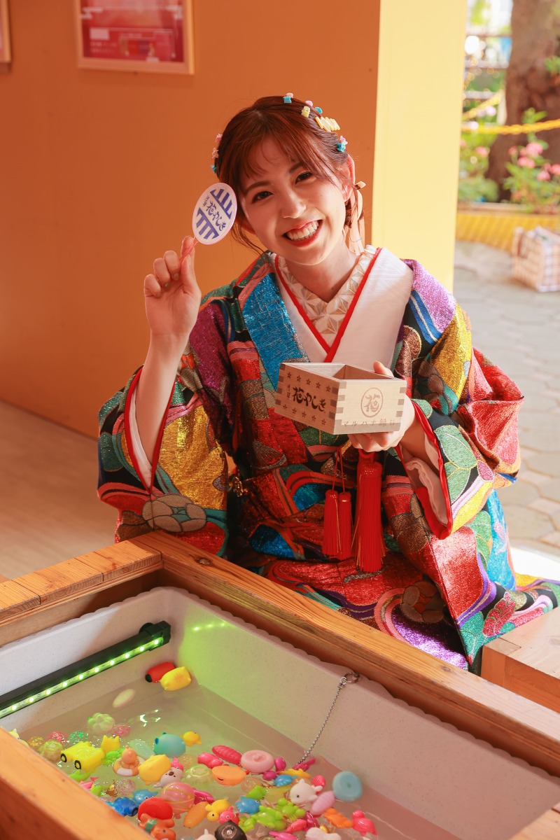 花やしきで和装