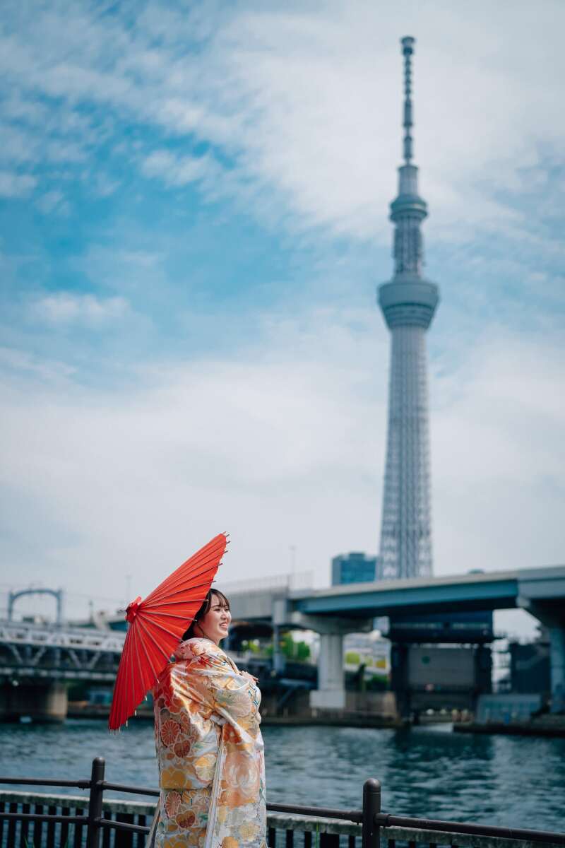 和装浅草　〜淡い色打掛×ゆるっとシニヨン〜