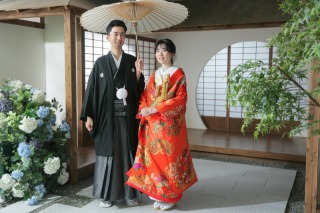 屋内庭園スタジオでお花との撮影！