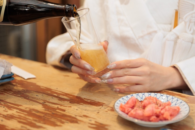 浅草のホッピー通りで