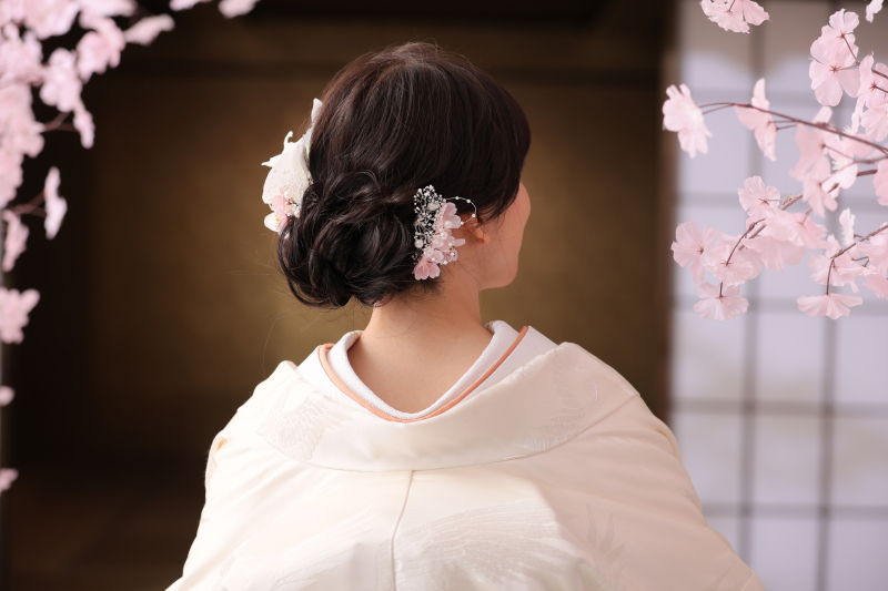 桜を使った屋内庭園