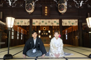 牛嶋神社で神前式フォト