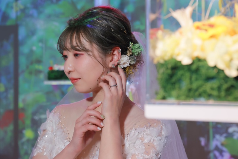 着物→ドレスのヘアチェンジ