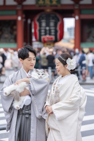 愛猫と過ごすウェディングフォト