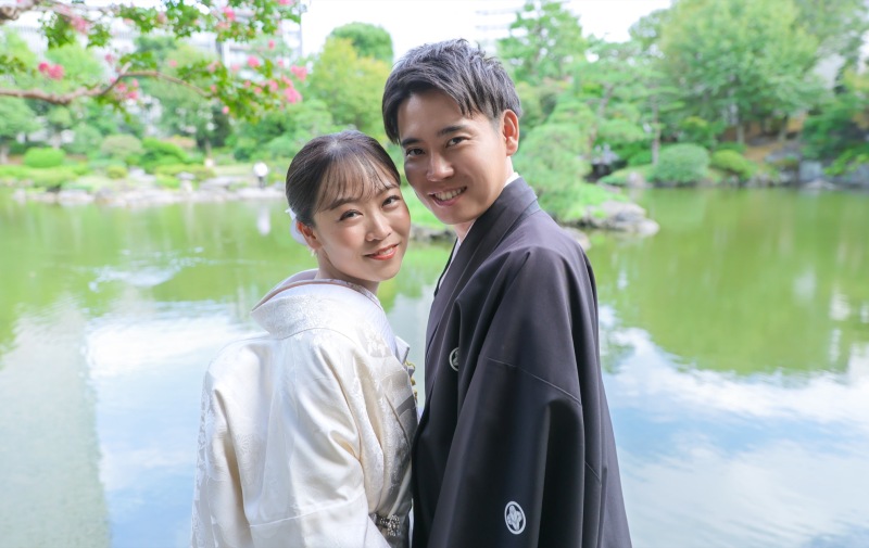 末夏の旧安田庭園ロケーション撮影