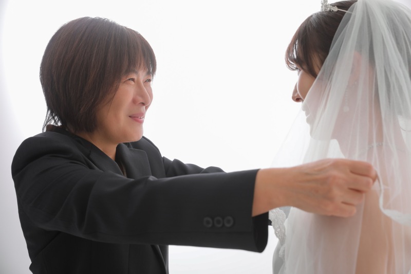 お花に囲まれたスタジオで