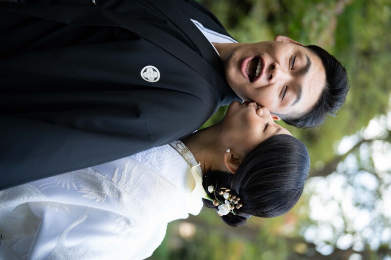 緑に囲まれた旧安田庭園ロケーション