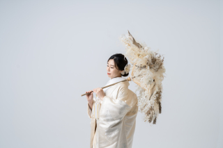 NEW ドライフラワー和傘