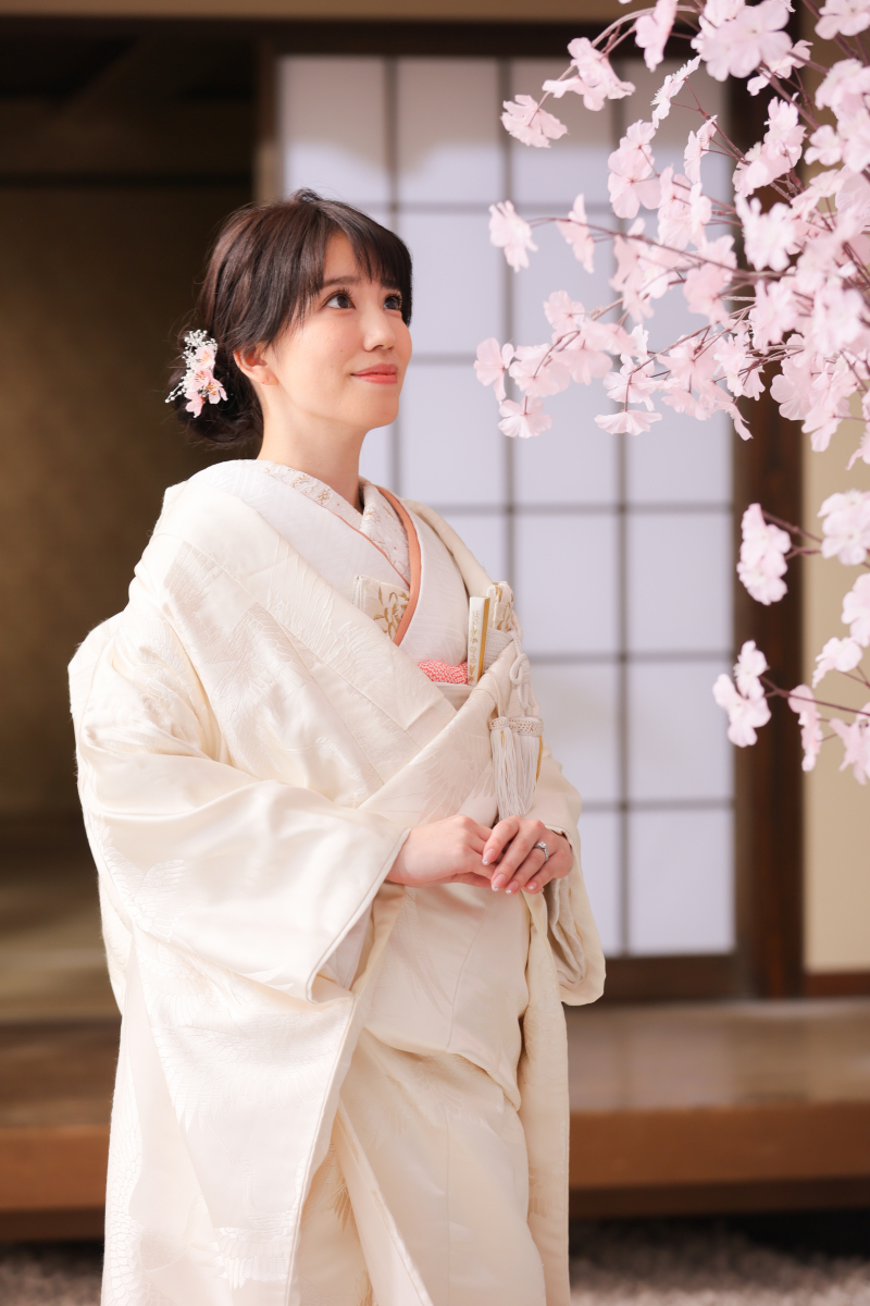 桜を使った屋内庭園